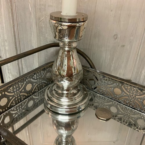 Glass distressed silver - glass,