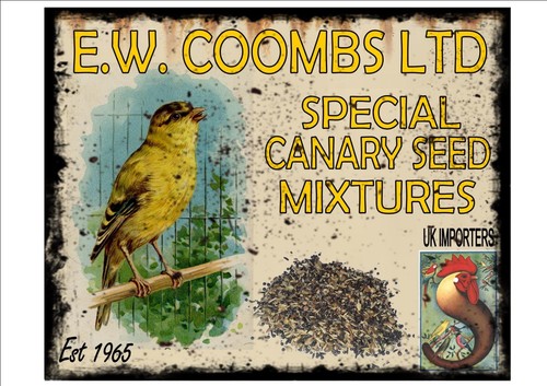 Vintage bird food advertising - bird,