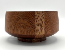 Teak Hand Turned Footed Wooden Bowl 1970’s