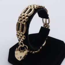 SOLID 9CT GOLD FANCY LINK GATE