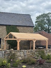 Wooden Hot Tub Shelter, Gazebo, Garden Pergola, 3m x 6m Roof Canopy car port
