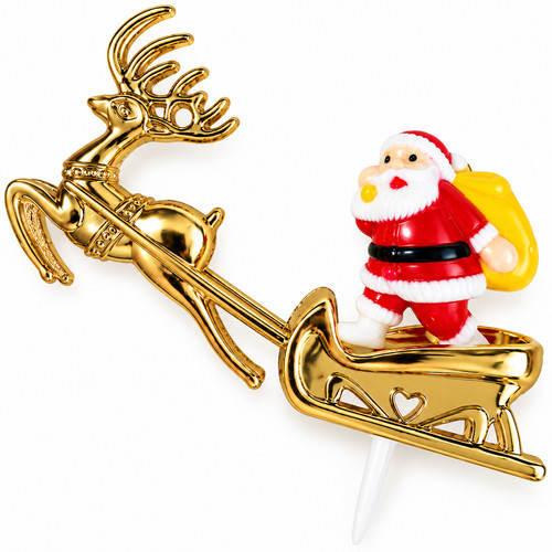 Santa sleigh christmas cake - sleigh,