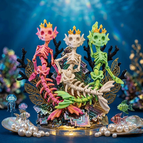 Printed mermaid skeleton - 3d,