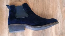 Ted & Muffy Chelsea Boots Midnight Blue Velvet   UK 5.5  39 Eur 