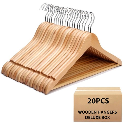 Wooden coat hangers suit - wooden,