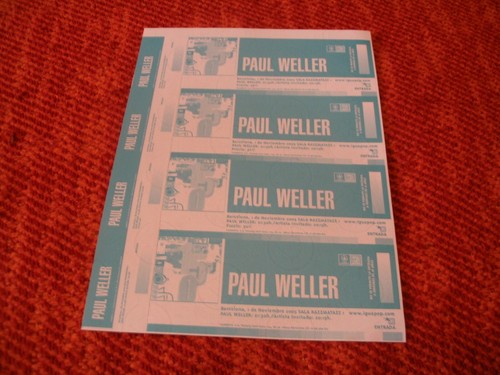 Paul weller tour ticket - ,