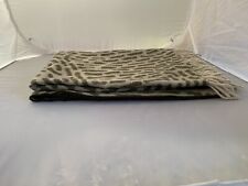 Grey/brown Soft Leopard Print Throw, 100% Wool, Approx 54x72 InchHand Wash Only.