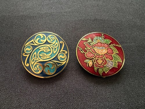 Two cloisonné vintage enamel - two,