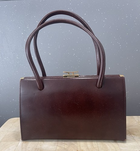 Vtg original brown leather - brown,