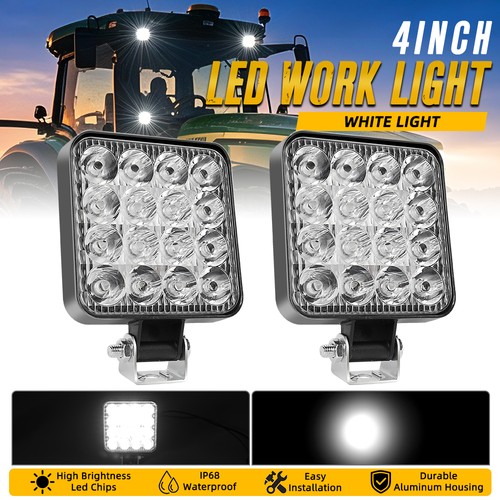 12v bright square white - 2x,
