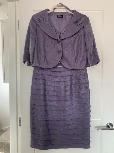 Gold lilac purple dress - lilac,