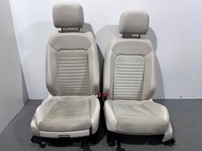 VOLKSWAGEN PASSAT B8 GT ERGOCOMFORT WHITE HALF LEATHER HEATED FRONT SEATS SET