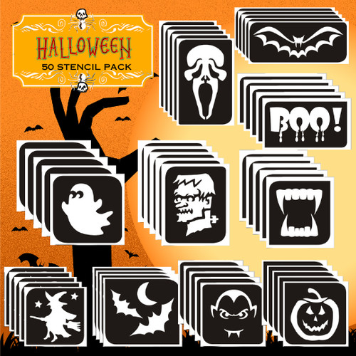 Halloween glitter tattoo - glitter,