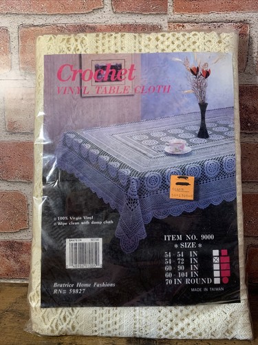 White virgin vinyl tablecloth - vinyl,
