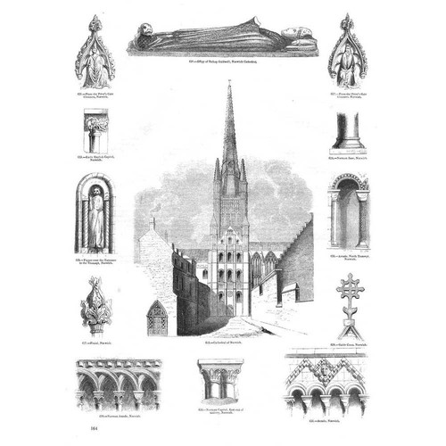 Norwich cathedral antique - cathedral,