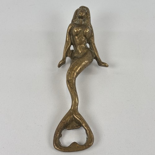 Brass mermaid bottle opener - brass,