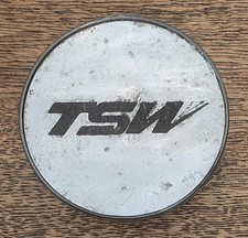 TSW Retro Alloy wheel centre cap hub cover  x1  Used  64mm  Plastic  Very Rare