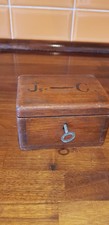 Vintage Wooden Money Box With
