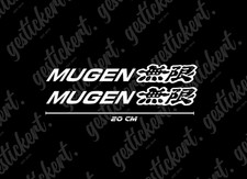 2x 20cm Mugen Decal Sticker for Honda Civic Integra Decal JDM Tuning VTEC