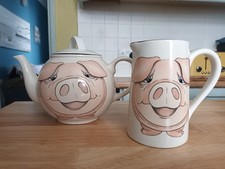 Arthur Wood Pig TEA POT/MILK