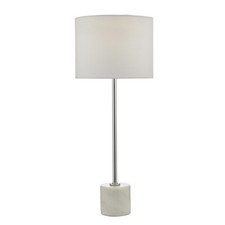 Misu Chrome Table Lamp White