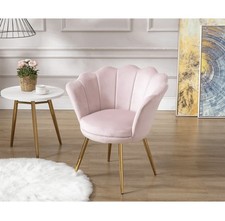1pc pink Velvet Lounge Chair