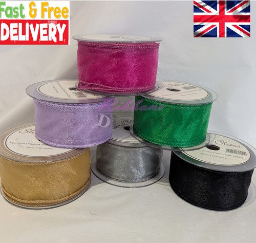 Sheer organza wired ribbon - organza,