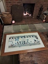 PRINTS BY JEDD LARGE SIZE FRAMED - BOWLS - NINE ENDS DOWN Frame Size 71 X 43 Cm