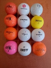 12 x RARE & UNUSUAL GOLF BALLS IN VGC READY TO PLAY! INDY, VOLVIK, HOGAN Rare