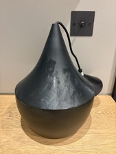 Tom Dixon Genuine Beat Fat LED Pendant Light Matt Black, Hammered Brass