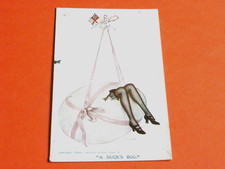 ORIGINAL  RAPHAEL KIRCHNER SIGNED ART NOUVEAU GLAMOUR POSTCARD - A DUCK'S EGG.
