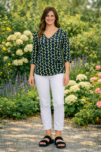 New navy green wrap - navy/green, style