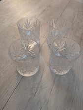 Cut glass whiskey tumblers - glass,