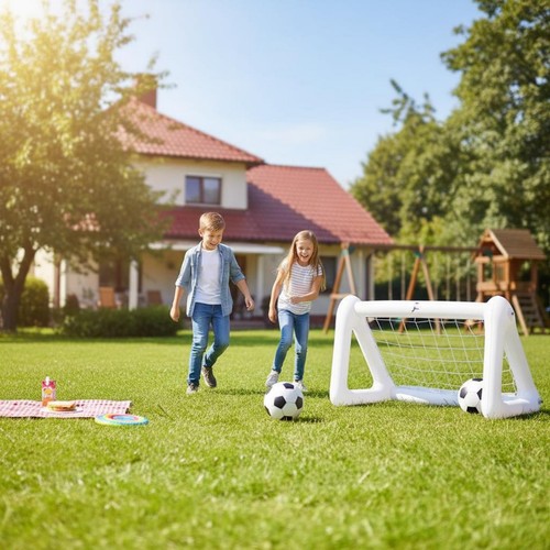 Inflatable football goal - football,