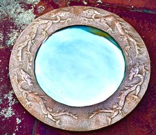 Vintage Copper Convex Mirror