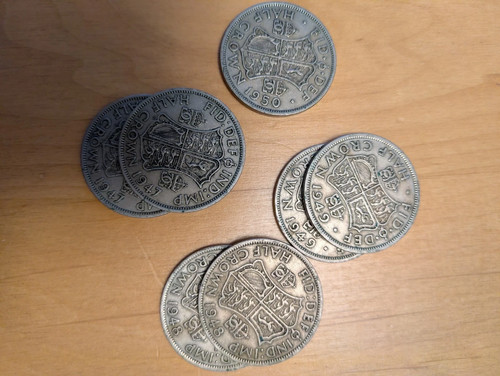 Half crowns 1947 1948 1949