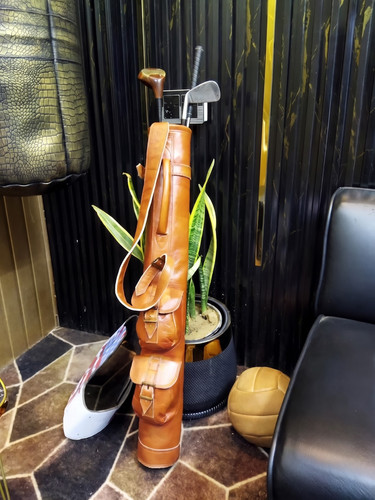 Genuine leather golf bag - leather,