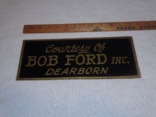 VINTAGE ANTIQUE ORIGINAL BOB FORD INC. DEARBORN MICHIGAN METAL GASOLINE OIL SIGN