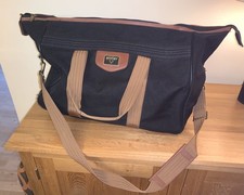 Antler Large Travel Shoulder Black Bag Weekender Holdall Vintage. Canvas VGC 