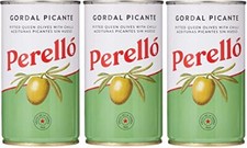 Perello Gordal Pitted Green Olives 3 x 350g Spanish Gourmet Snack
