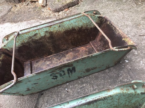 Vintage green metal tote - vintage,