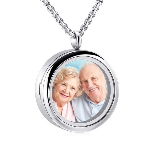 Glass cremation urn - glass, necklace