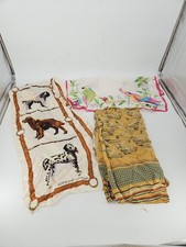 Vintage Silk Scarf Lot Of 3
