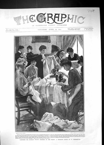 Antique print 1904 ladies - print,