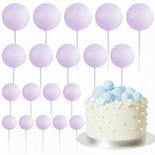 20Pcs Balls Cake Topper Decorations DIY Insert Cake Decoration for Wedding Party