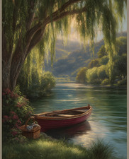 8x10 cozy storybook boat - cozy,