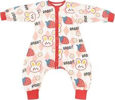 Toddler Sleeping Bag, 1.5 TOG Sleep Bag with Feet 100% Cotton Sleep Sack 9-13Y