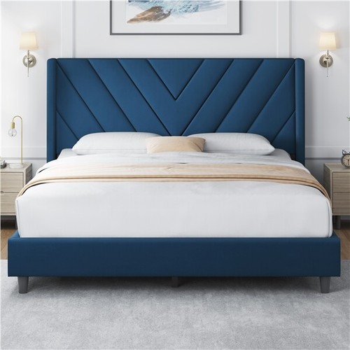 Queen upholstered bed frame - upholstered,