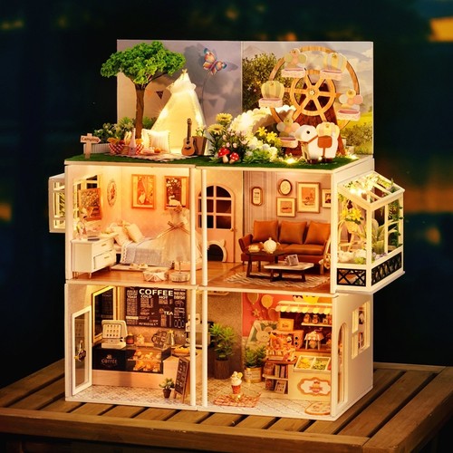 Diy dollhouse kit - dollhouse, lighting