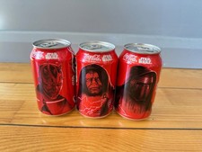 3 New Star Wars Coke Cans Coca
